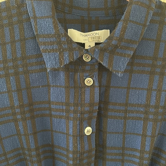 Thakoon x RTR Blue Plaid Shirtdress - Picture 8 of 9